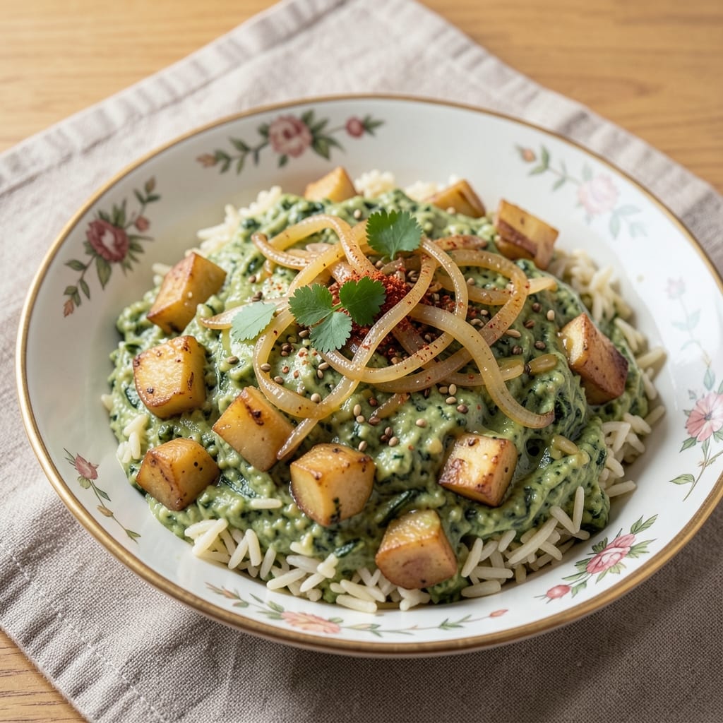 Aloo Palak Rice Recipe: Spinach-Rice Fusion With Herbed Fragrance