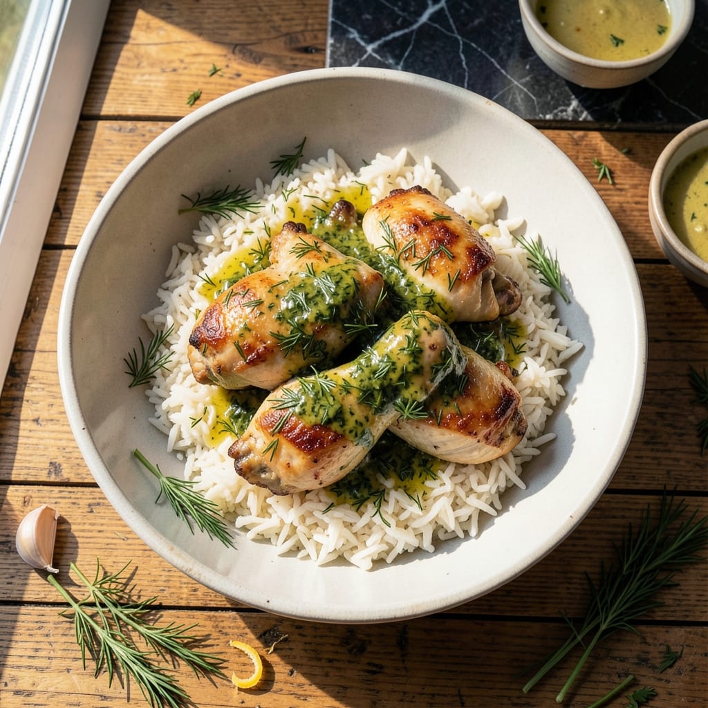 Albanian Chicken and Rice Recipe: One-Pot Yogurt-Marinated Comfort