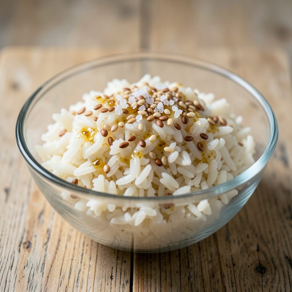 Asian Rice Cooker Recipe: Fragrant Jasmine with Toasted Sesame Crunch