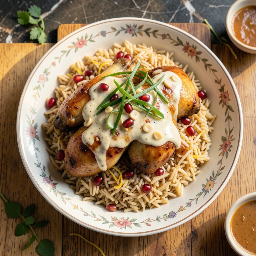 Armenian Chicken and Rice Recipe: Spiced Yogurt Marinated Tender Bites