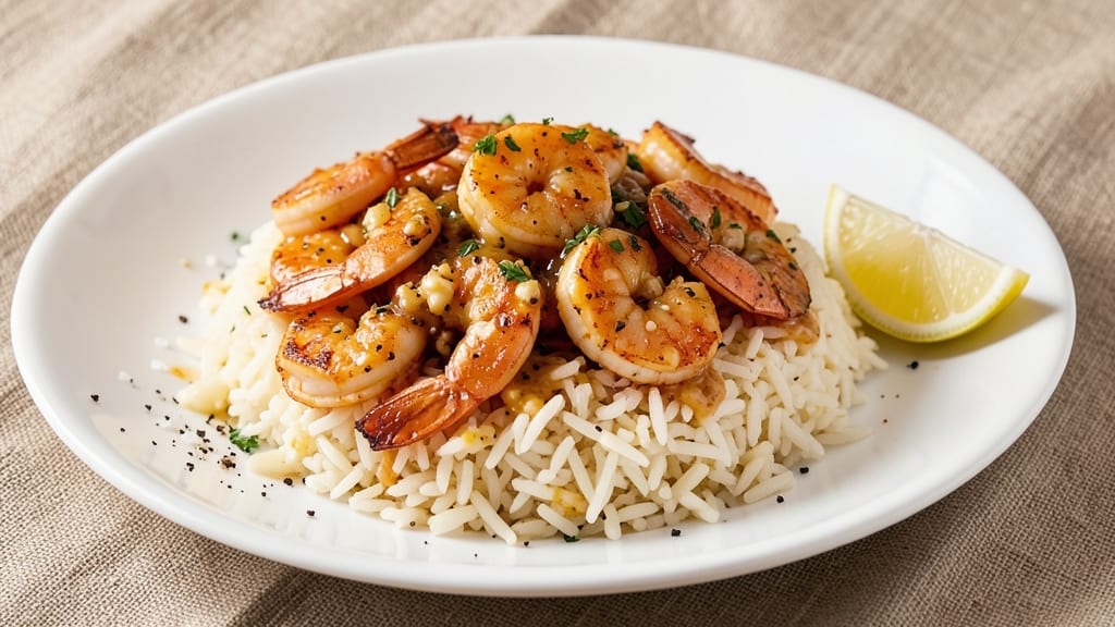 Cajun Shrimp Scampi Rice Recipe: Spicy Garlic Butter Shrimp Over One-Pan Rice