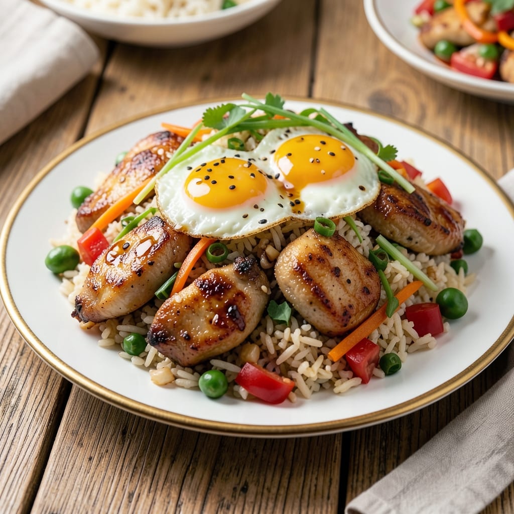American Chicken Fried Rice Recipe: Wok-Tossed Comfort with Crispy Egg and Veggie Bites