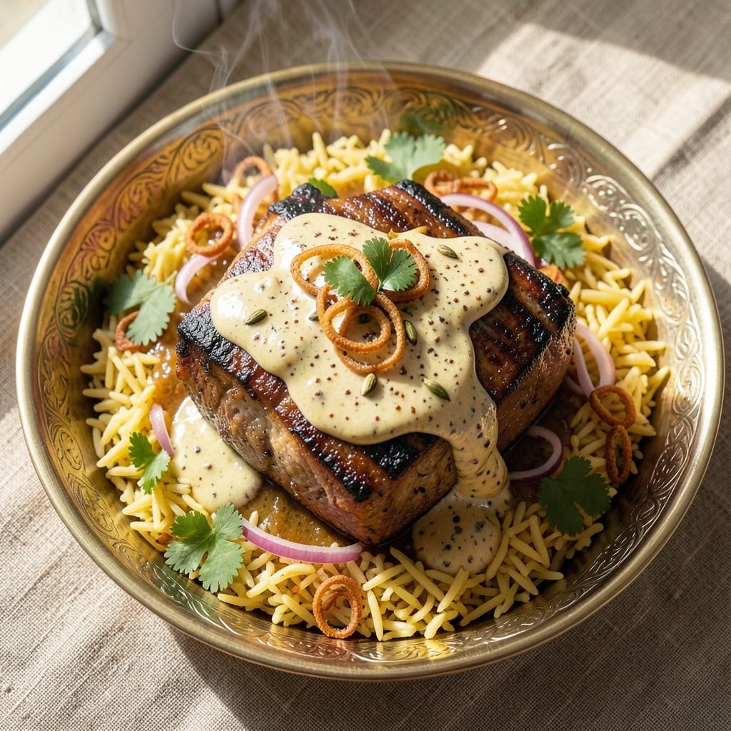 Arabian Kabsa Rice Recipe: Fragrant Spiced Basmati with Crispy Egg Bites