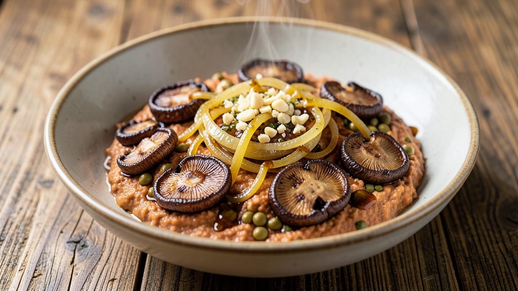 Brown Rice Protein Recipe: Savory Mushroom and Lentil Power Bowl