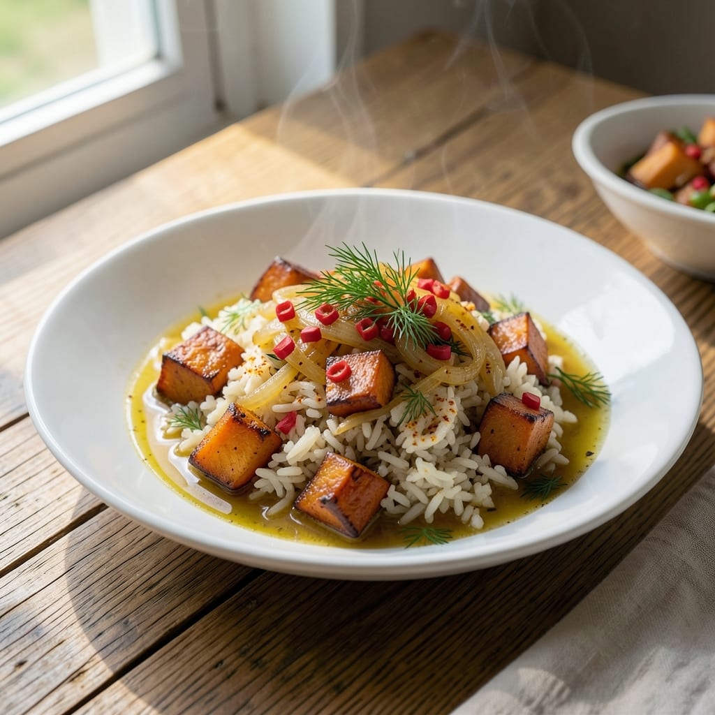 Armenian Pumpkin Rice Recipe: Spiced Saffron and Cardamom One-Pot Wonder