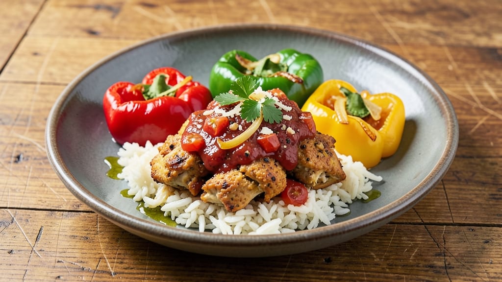 Chicken and Rice Stuffed Peppers Recipe: Hearty One-Pan Meal With Melty Cheese Crowns