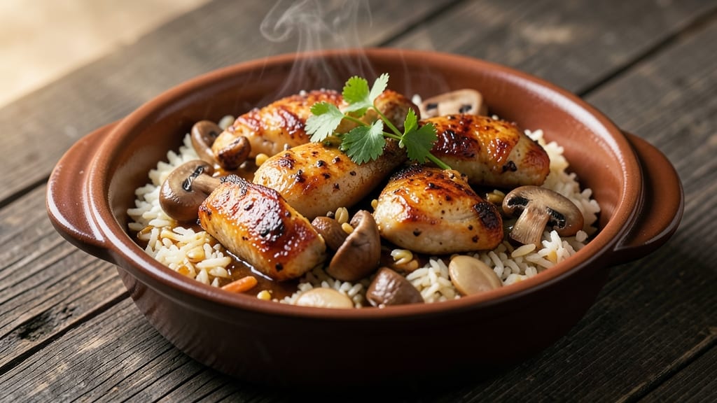 Chicken Mushroom Claypot Rice Recipe: Umami-Packed One-Pot Harmony