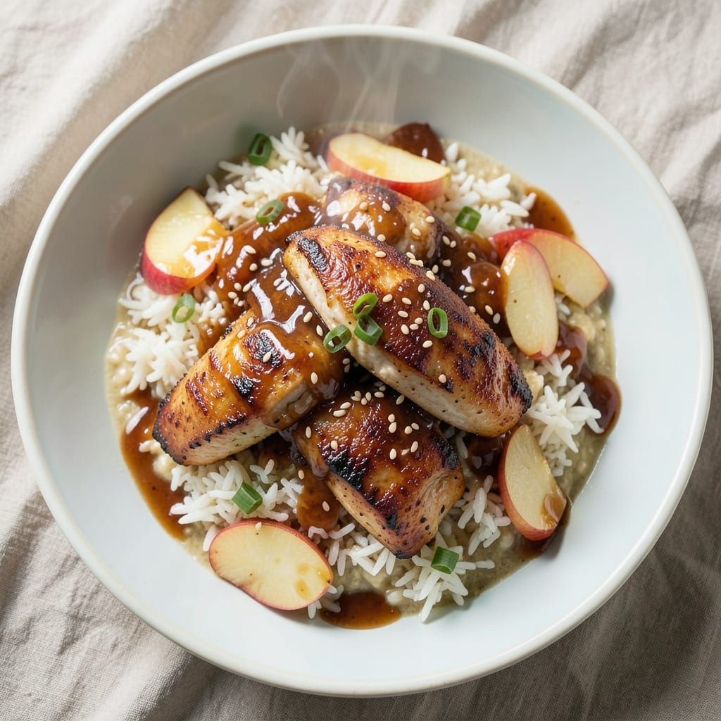 Apple Chicken Rice Recipe: Sweet-Tart Glaze Meets Fluffy Grains