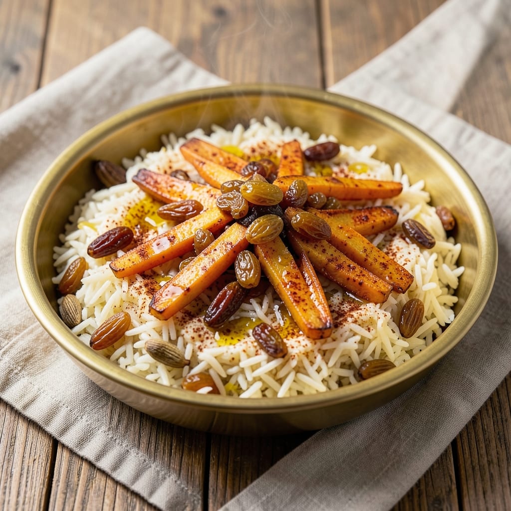 Afghani Rice with Carrots and Raisins Recipe: Fragrant Saffron Pilaf with Sweet Spice Harmony