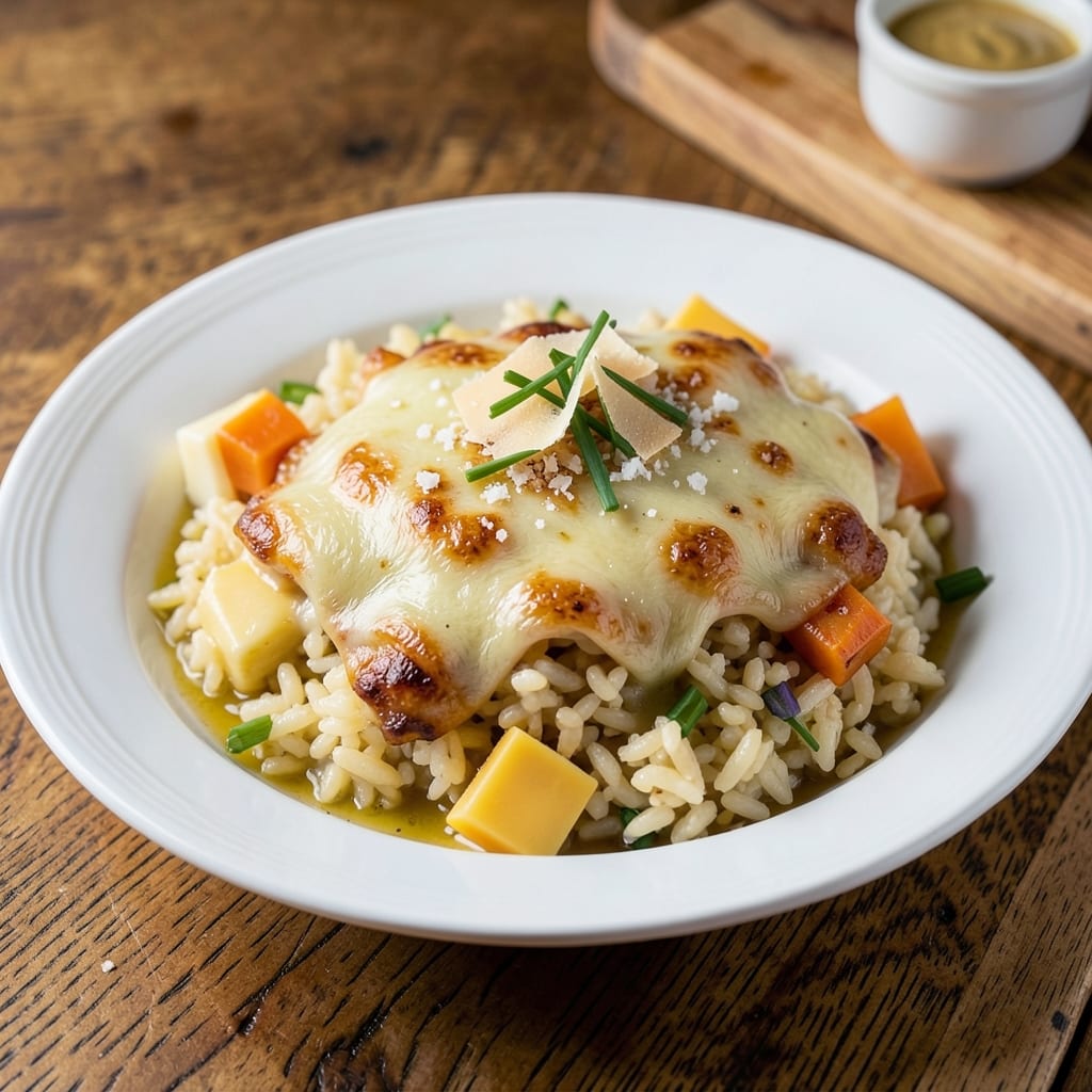 4 Cheese Rice Recipe: Velvety Grain Blanket With Melty Strings