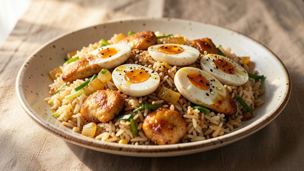 Chicken Fried Rice Recipe Step by Step: Crispy Celery Crowns and Eggy Protein Fusion
