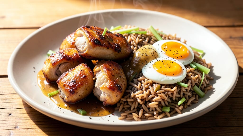 Chicken Fried Brown Rice Recipe: Crispy Celery Crust With Savory Soy-Ginger Gravy