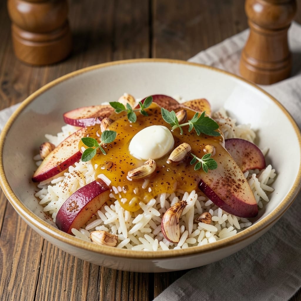 Two Cups Of Rice Recipe: Apple Cider Braised Rice With Crispy Edges