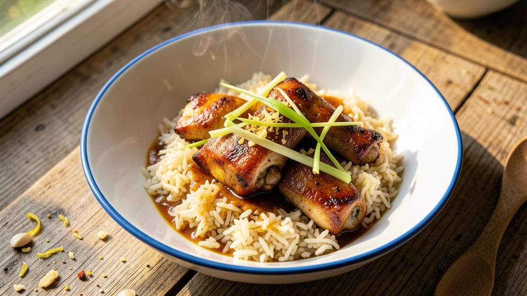 Chicken Rice Recipe: YouTube-Style Crispy Celery Crown Magic