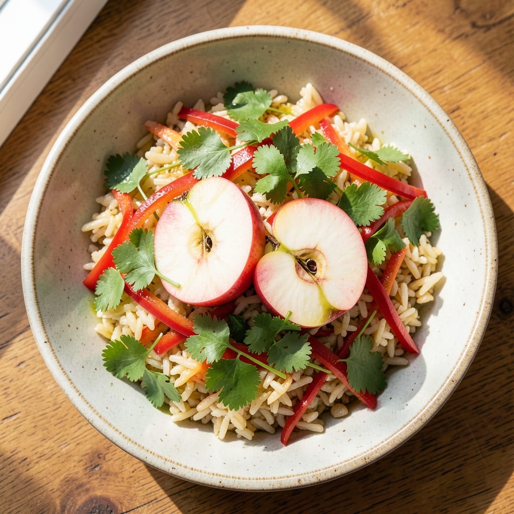 Apple Rice Salad Recipe: Crunchy Apple and Herb-Infused Grain Bowl
