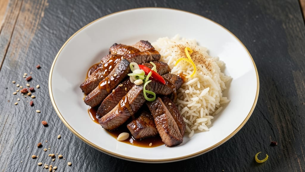 Chinese Pepper Steak and Rice Recipe: Sizzling Wok Heat and Five-Spice Rice