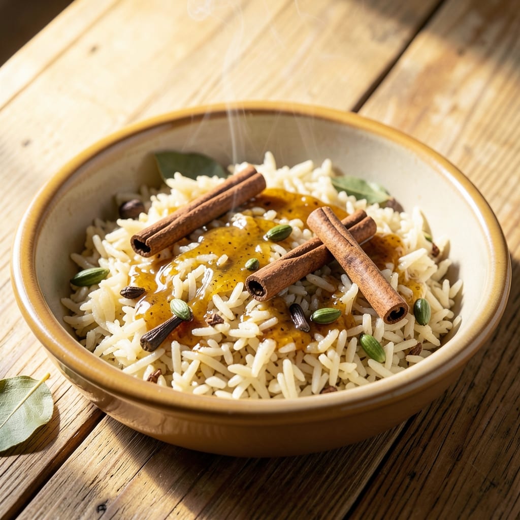 1 Kg Ghee Rice Recipe: Golden Spice-Infused Fragrance in One Pot