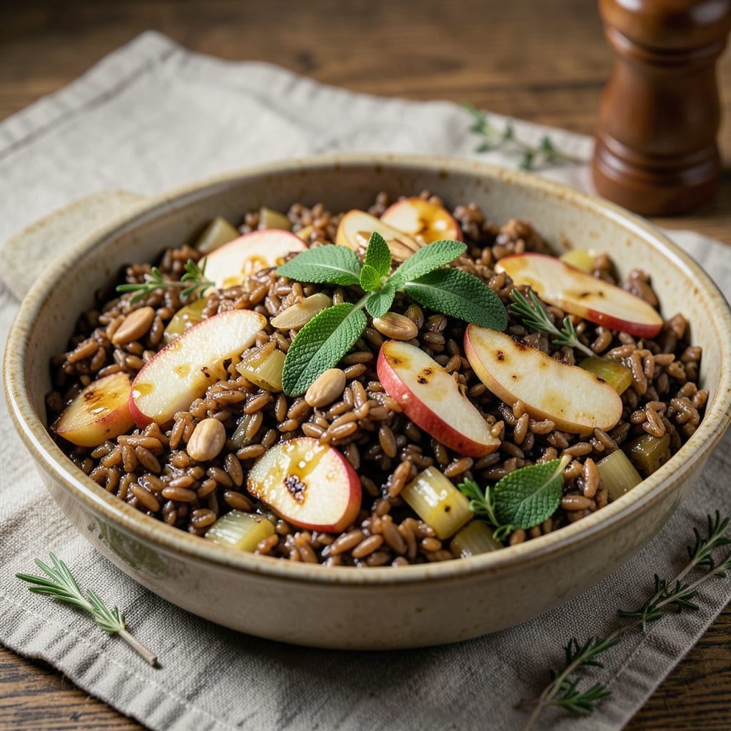 Apple and Wild Rice Stuffing Recipe: Toasted Grains and Apple Crunch in Every Bite