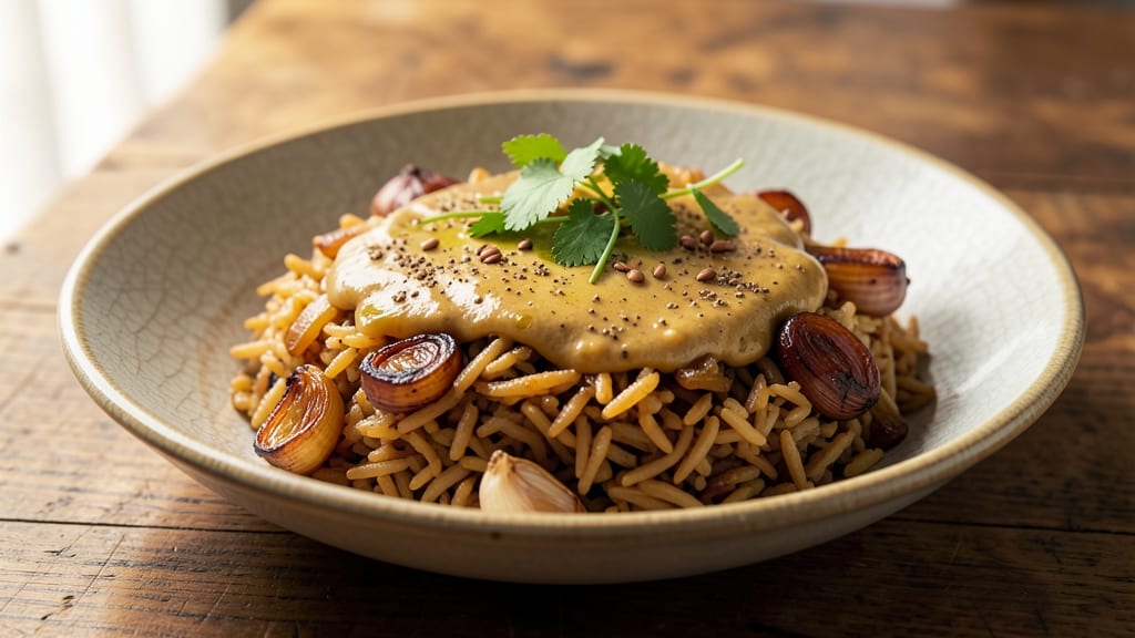 Brown Basmati Rice Pilaf Recipe: Nutty Golden Grains with Toasted Almond Crunch