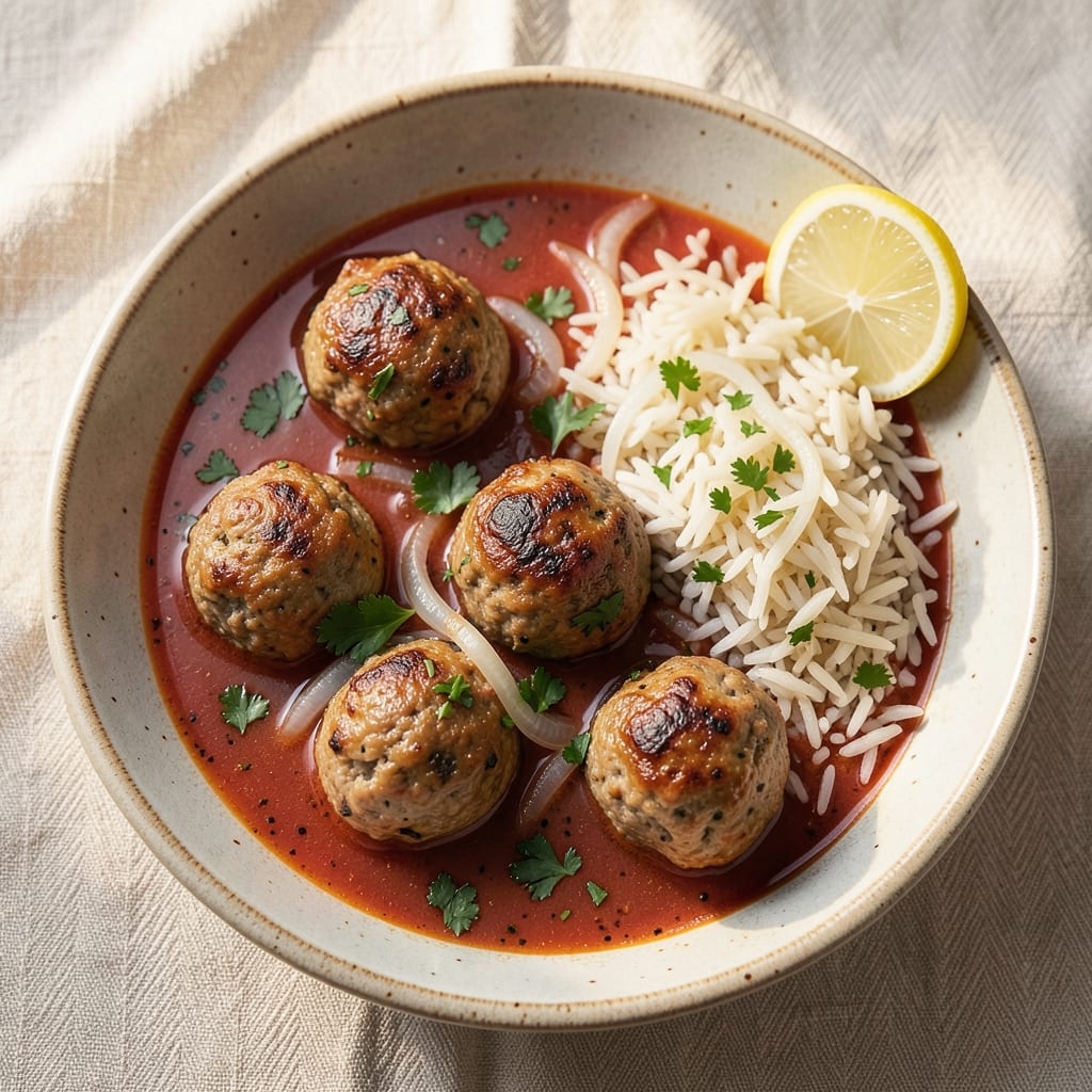 Albondigas Soup Recipe with Rice: Spiced Meatballs in Tomato-Basil Broth