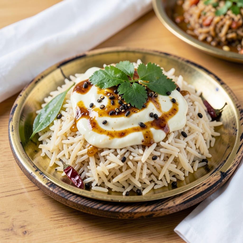 Andhra Curd Rice Recipe: Tangy Tamarind and Mustard Seed Crunch