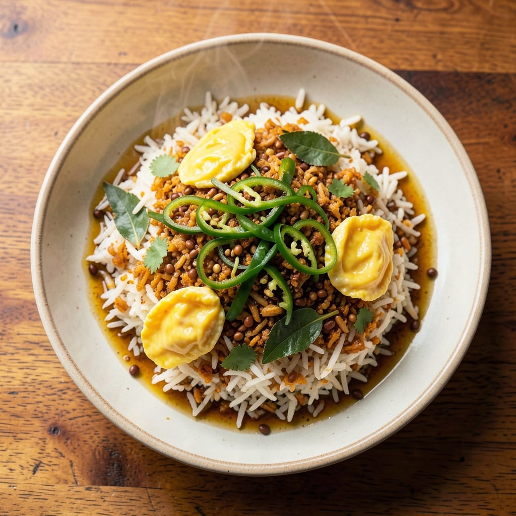 Andhra Egg Fried Rice Recipe: Spicy Turmeric and Curry Leaf Crunch in 20 Minutes