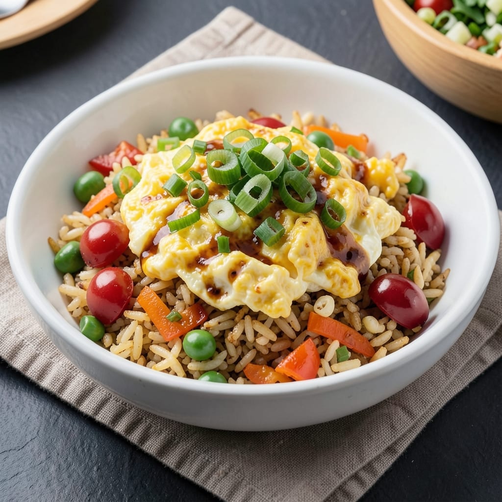 Air Fryer Egg Fried Rice Recipe: Crispy Noodles, Fluffy Eggs, One-Pan Magic