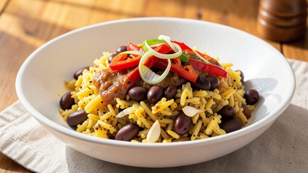Caribbean Yellow Rice and Beans Recipe: Turmeric-Infused Flavor With Smoky Beans