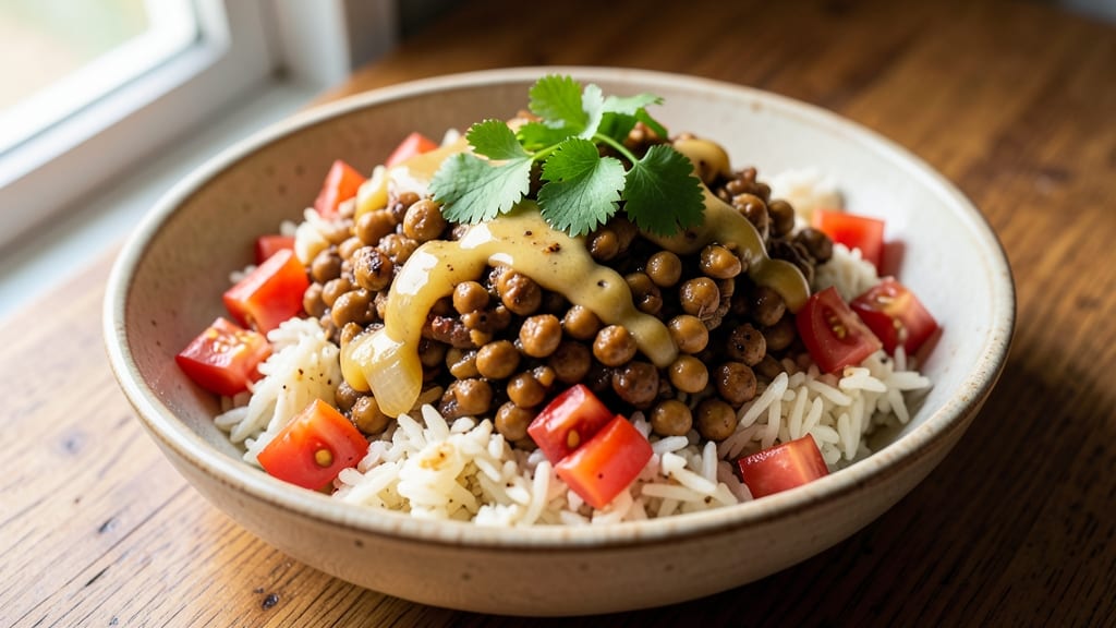 Caribbean Rice and Lentils Recipe: Spiced Tomato Base With Fragrant Herbs
