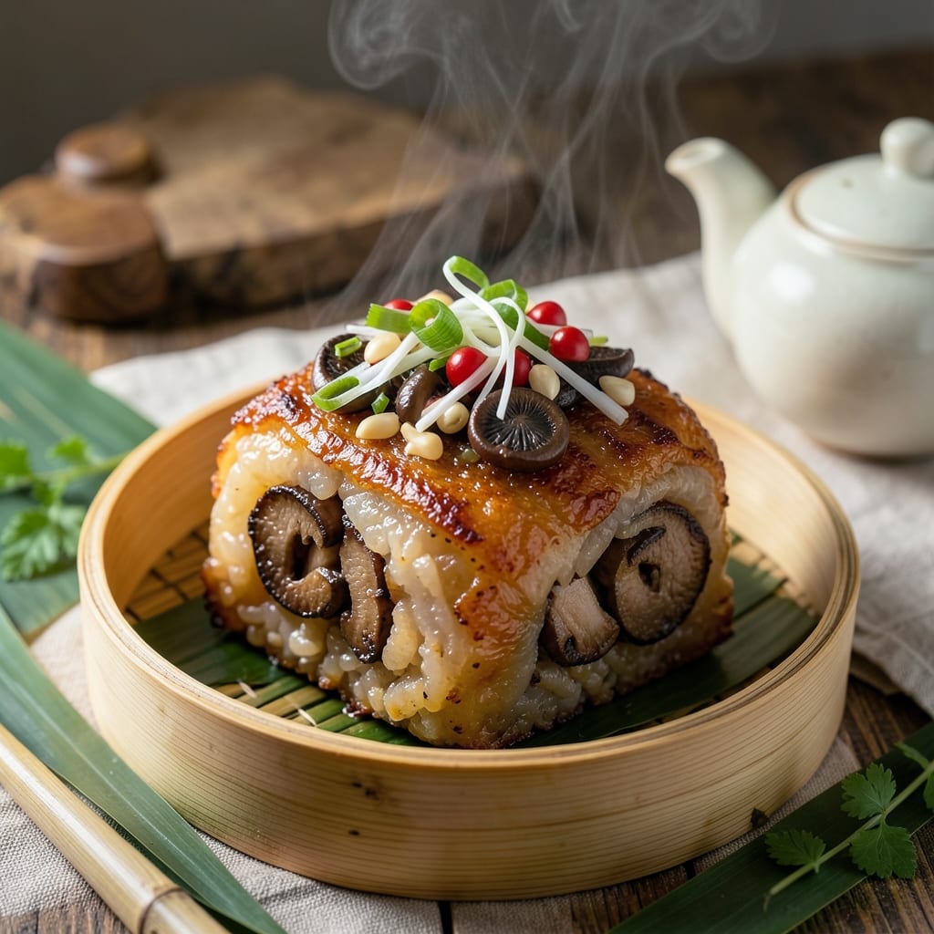 Alkaline Rice Dumplings Recipe: Bamboo-Steamed Fragrance with Glossy Glutenous Wraps