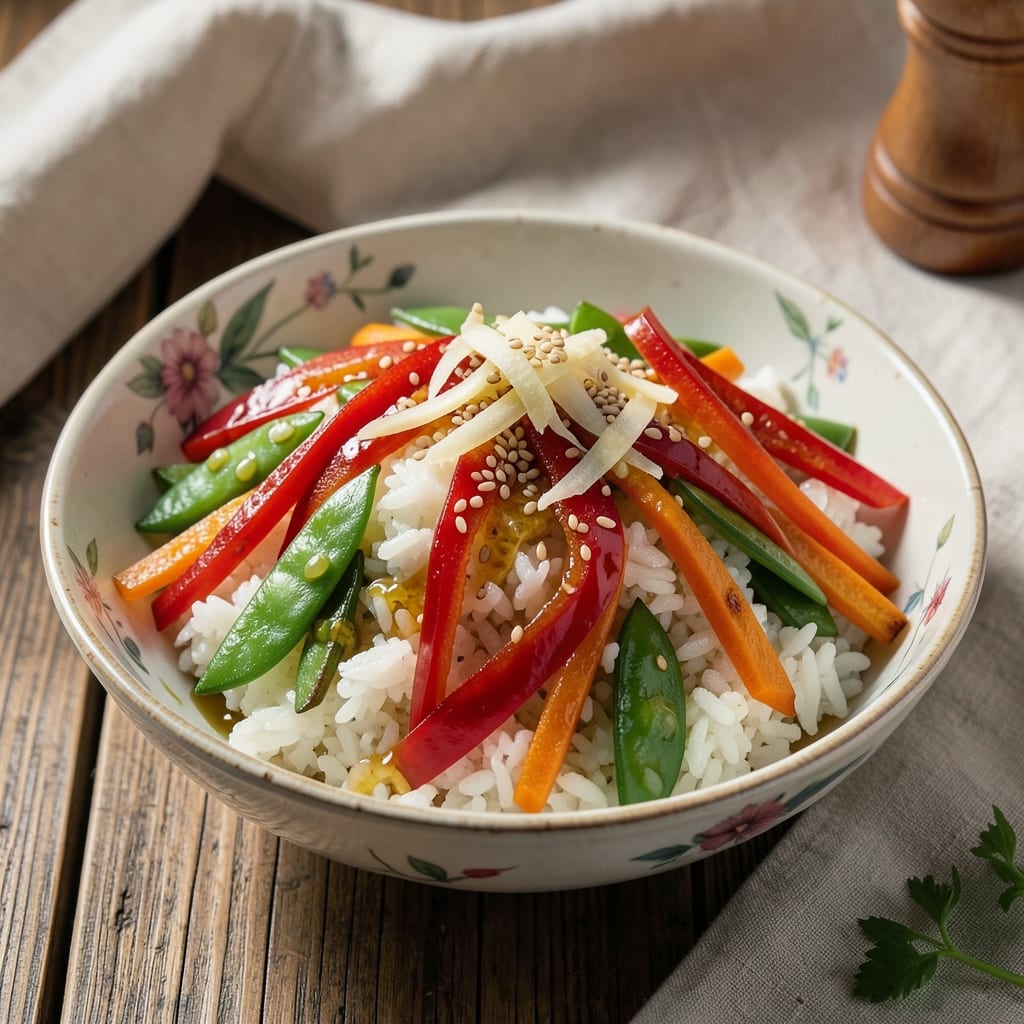 Asian Rice and Vegetables Recipe: Wok-Tossed Fragrant Jasmine with Crisp-Tender Bites