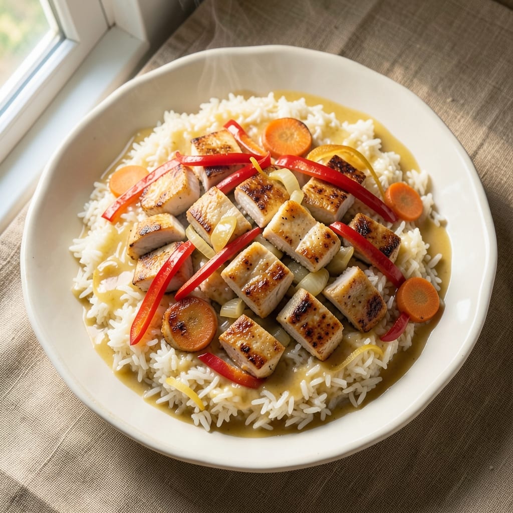 Asian Rice Casserole Recipe: Fragrant Coconut Curry Crunch in One Pan