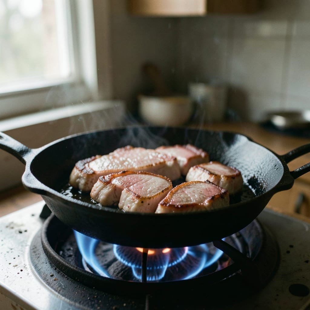 The first pass, in the pan