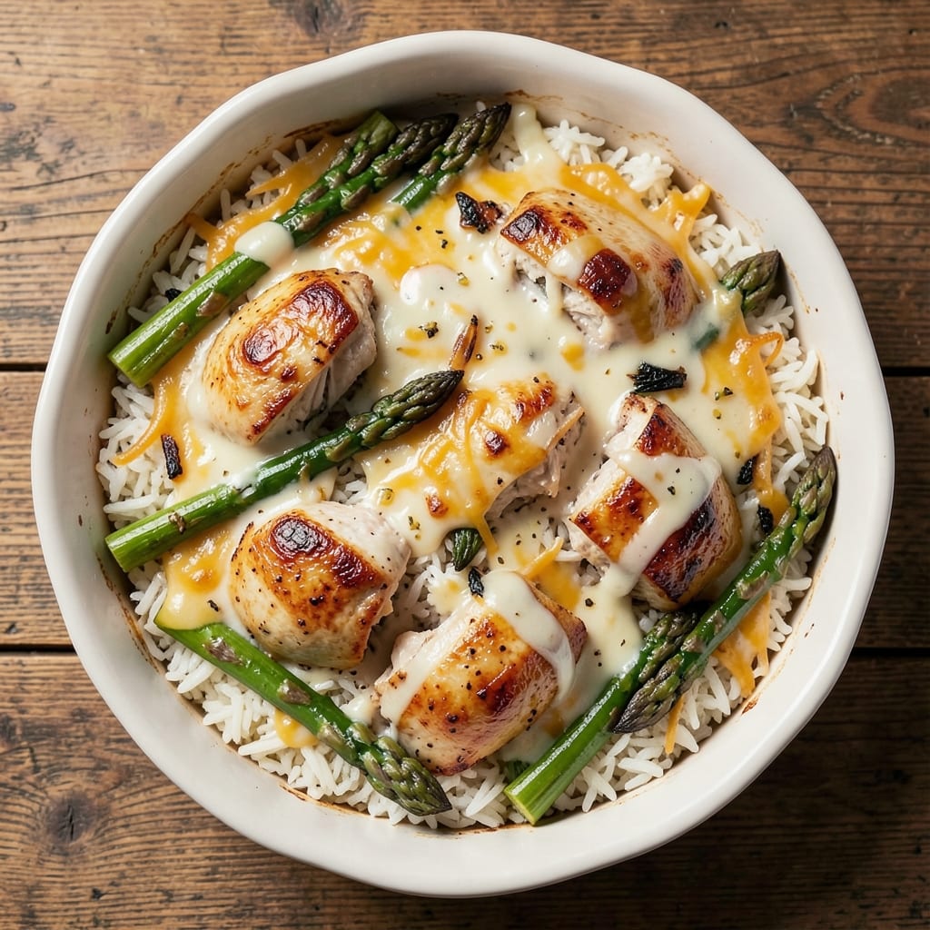 Asparagus Chicken and Rice Casserole Recipe: One-Dish Comfort with Crisp-Topped Creaminess