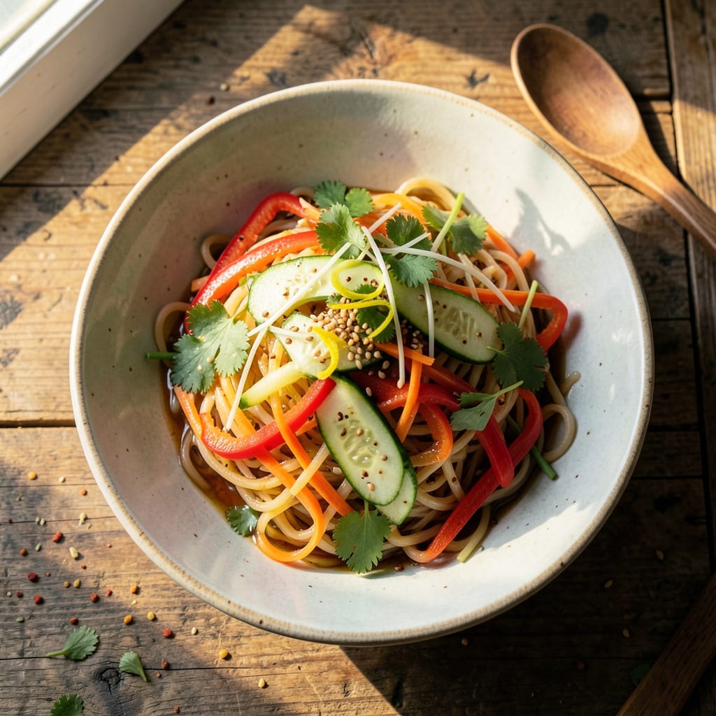 Asian Rice Noodle Salad Recipe: Zesty Lime-Peanut Dressing That Sticks