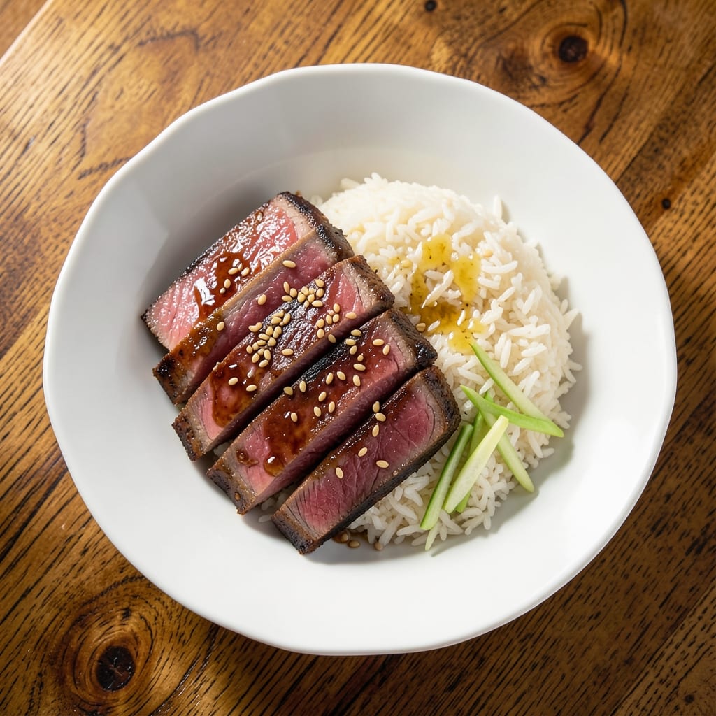 Asian Tuna Steak Recipe with Rice: Sesame-Ginger Crust Meets Fluffy Jasmine Grains
