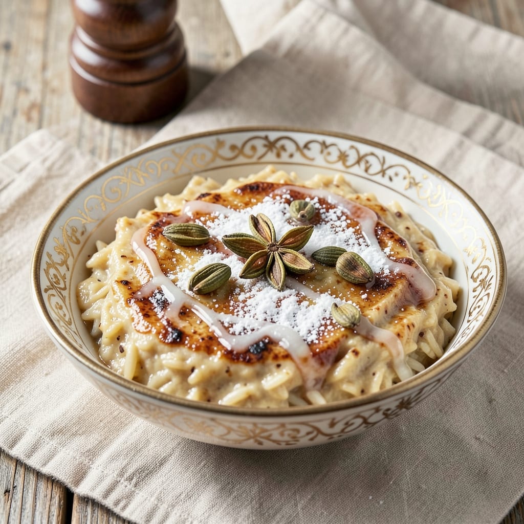 Arab Rice Pudding Recipe: Cardamom-Spiced Warmth With Toasted Almond Crunch