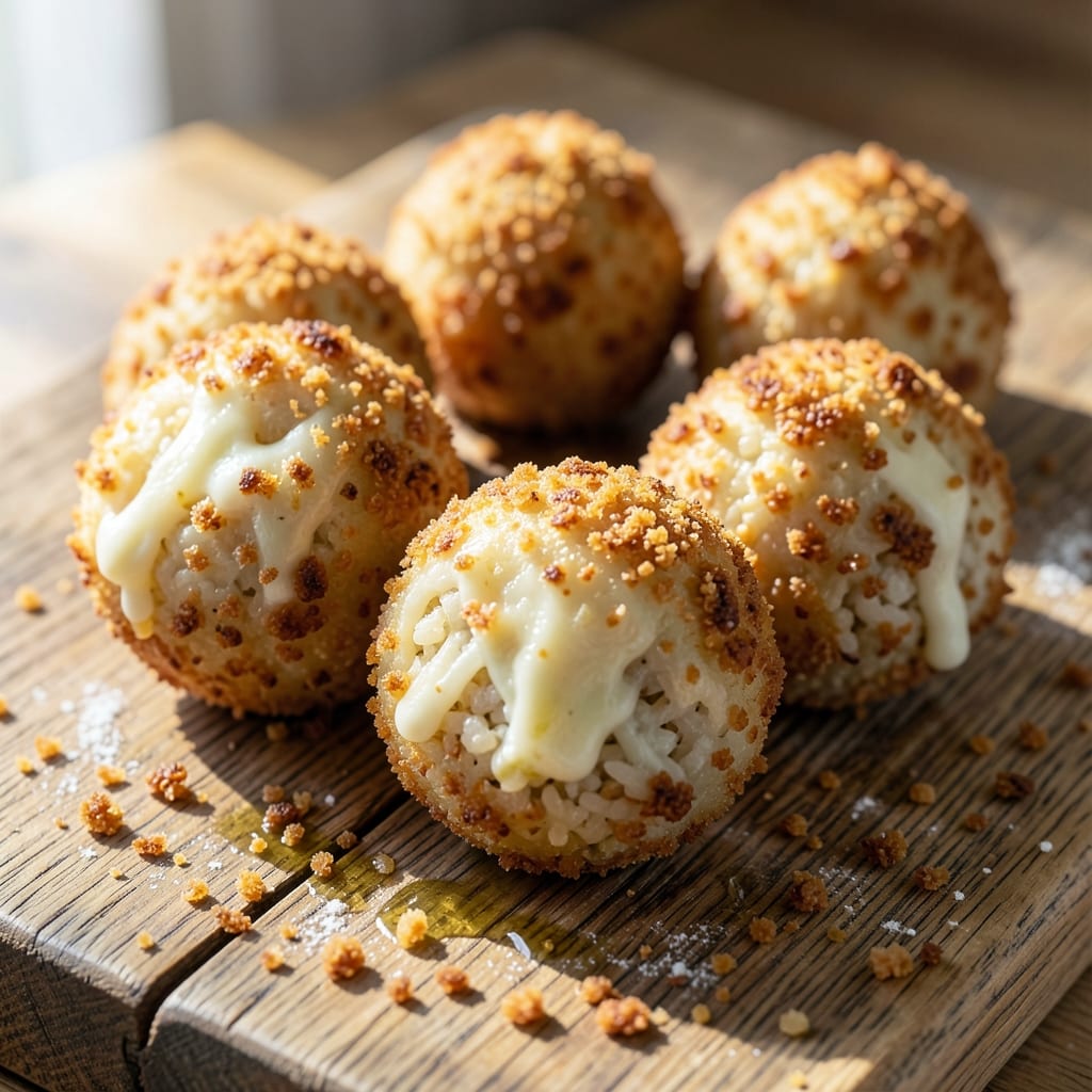 Arancini Recipe Leftover Rice: Crispy Golden Balls With Melty Mozzarella Hearts