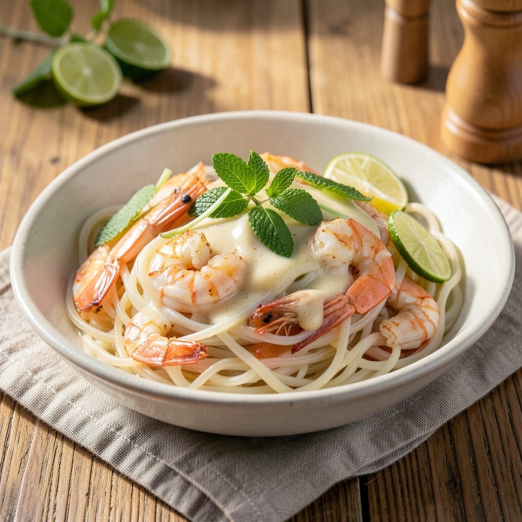 Anil Rice Vermicelli Recipe: Fragrant Coconut-Lime Noodles with Crispy Shrimp