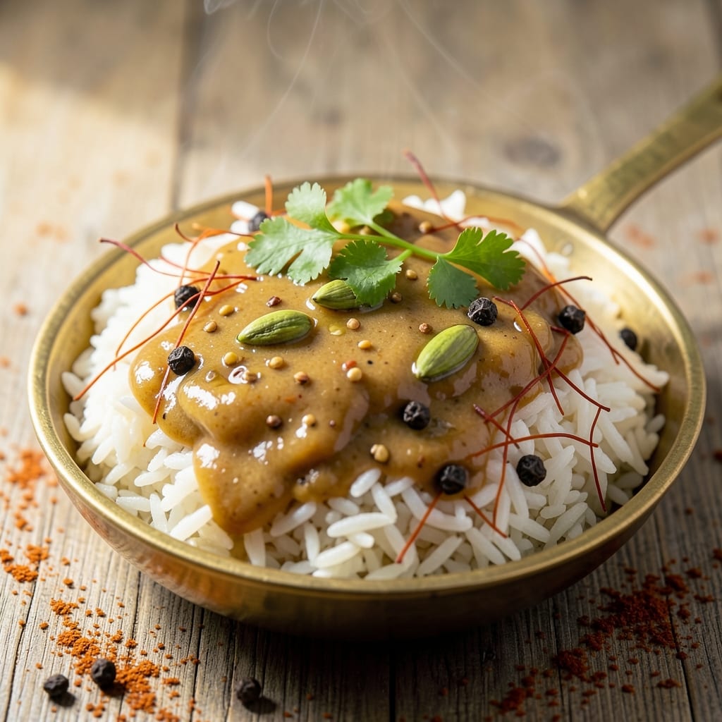 Andhra Coconut Rice Recipe: Fragrant Saffron and Cardamom Grain Medley