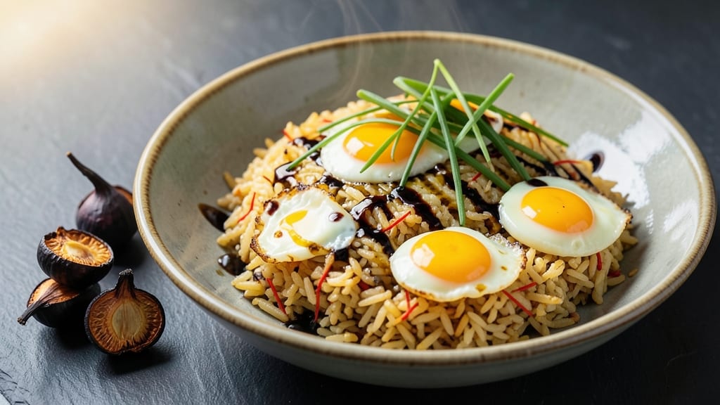 Burnt Garlic Egg Fried Rice Recipe: Charred Garlic Depth With Silky Egg Ribbons