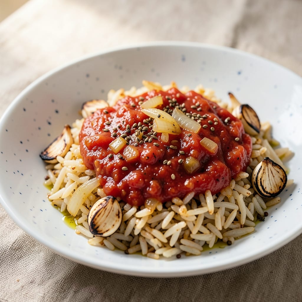 Aaron Sanchez's Mexican Rice Recipe: Tomato-Chile Crust That Sticks to Every Grain