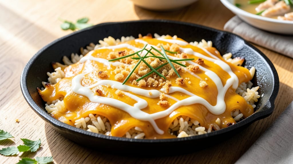 Cheesy Rice Stove Top Recipe: One-Pot Melty Cheese Crunch