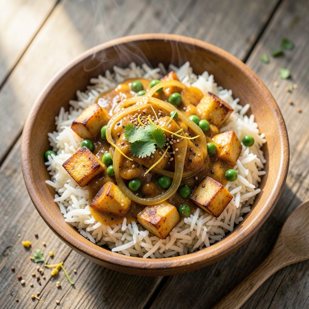 Aloo Matar Rice Recipe: Creamy Peas and Potatoes With Fragrant Basmati