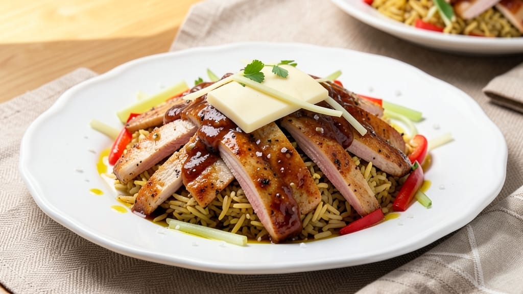 Chicken Philly Over Rice Recipe: Crispy Celery Crowns with Melty Cheese Twist