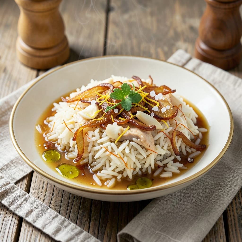 Albanian Rice Recipe: Golden Saffron and Lemon Flavor Bomb
