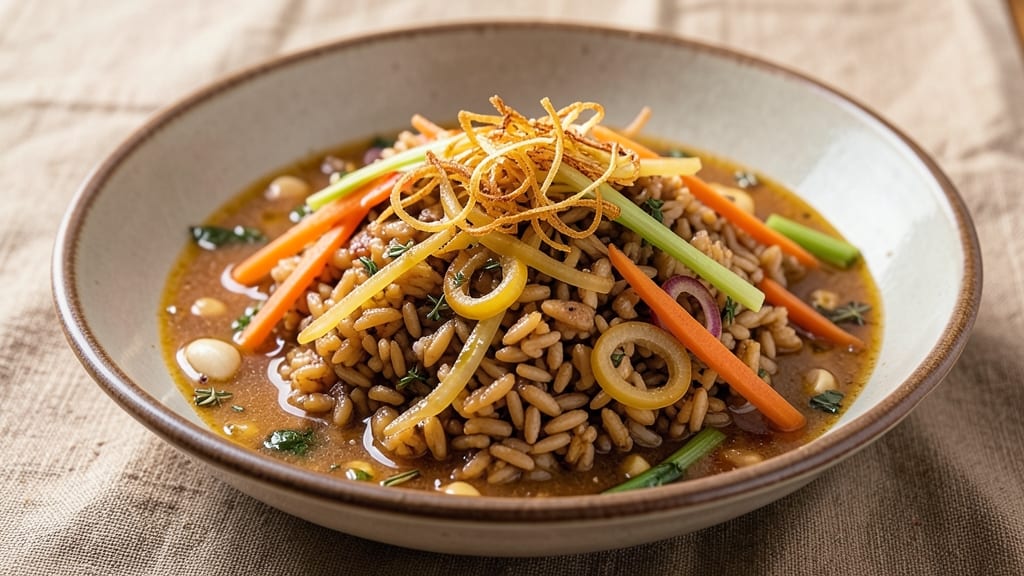 Brown Rice and Chicken Broth Recipe: Nutty Earthiness Meets Silky Chicken Simmered Low
