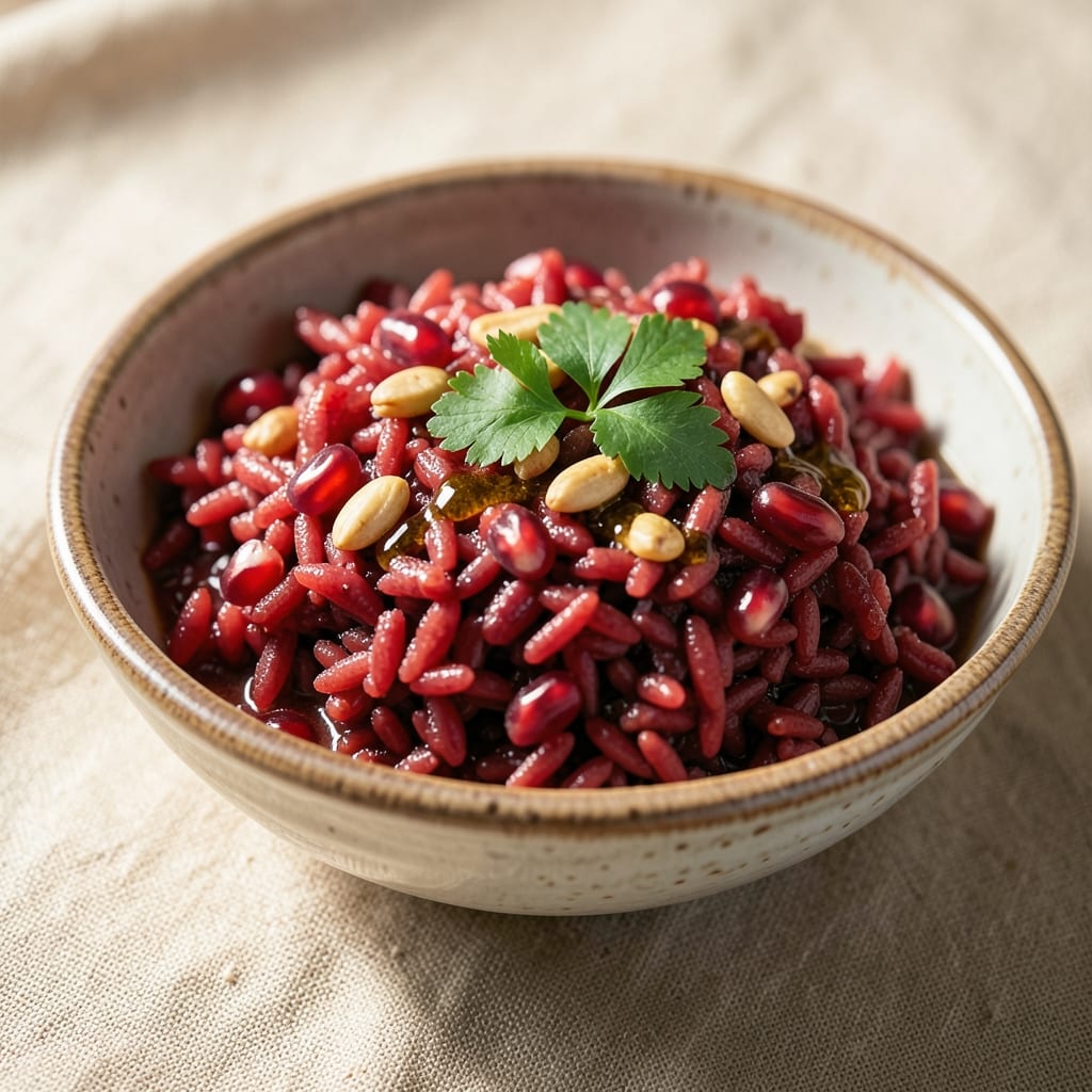 Armenian Red Rice Recipe: Pomegranate and Dried Herb Fragrance