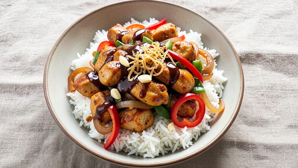 Chicken Stir Fry Over Rice Recipe: Sizzling Wok Heat and Fragrant Jasmine Rice