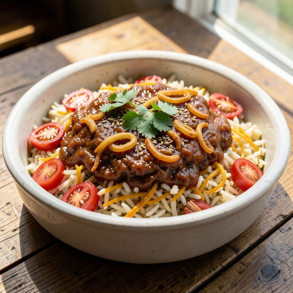 Algerian Rice Recipe: Cumin-Spiced Grains with Caramelized Onions